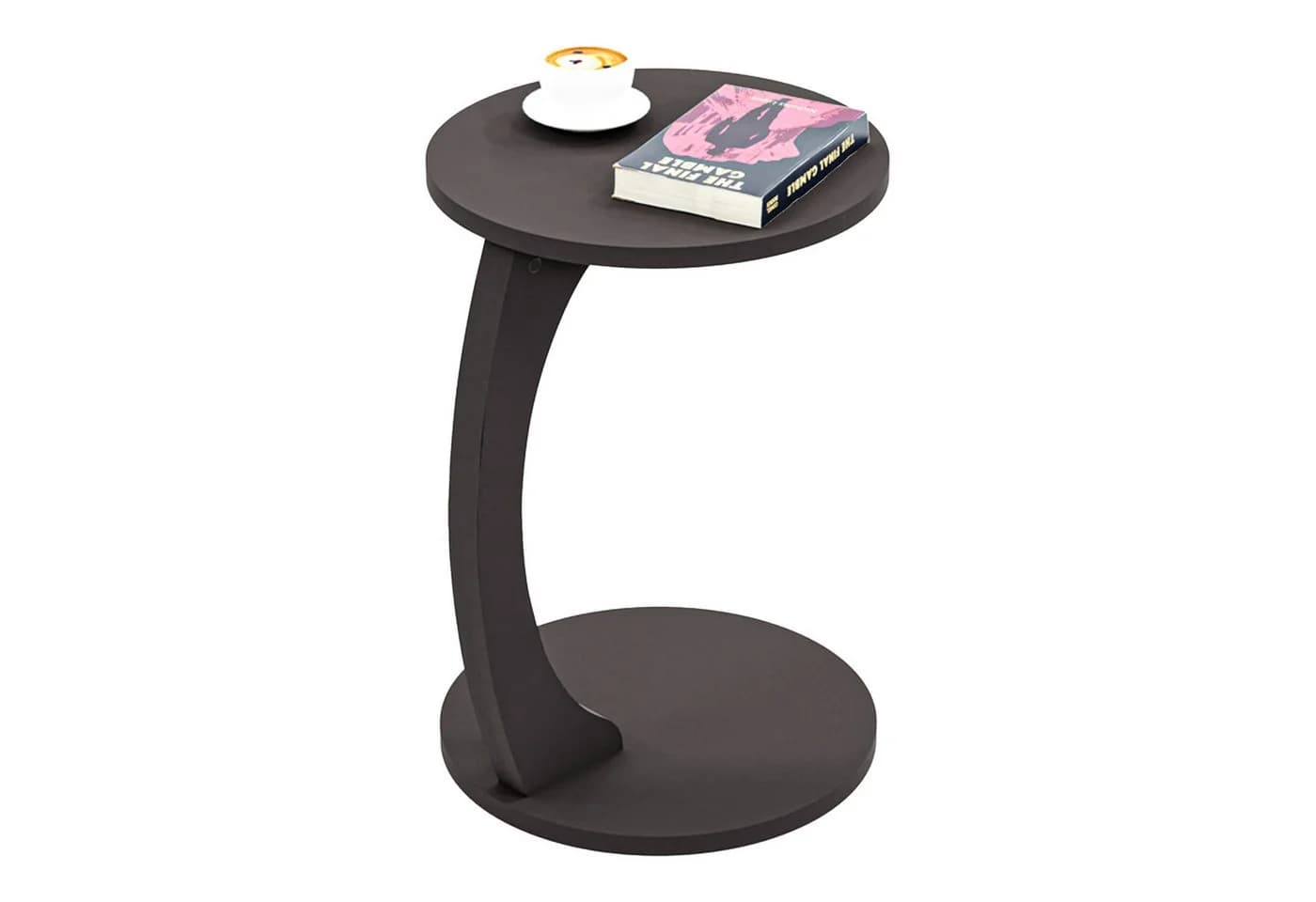 en.casa Beistelltisch C-Form Grau mit Rollen - Bild 5