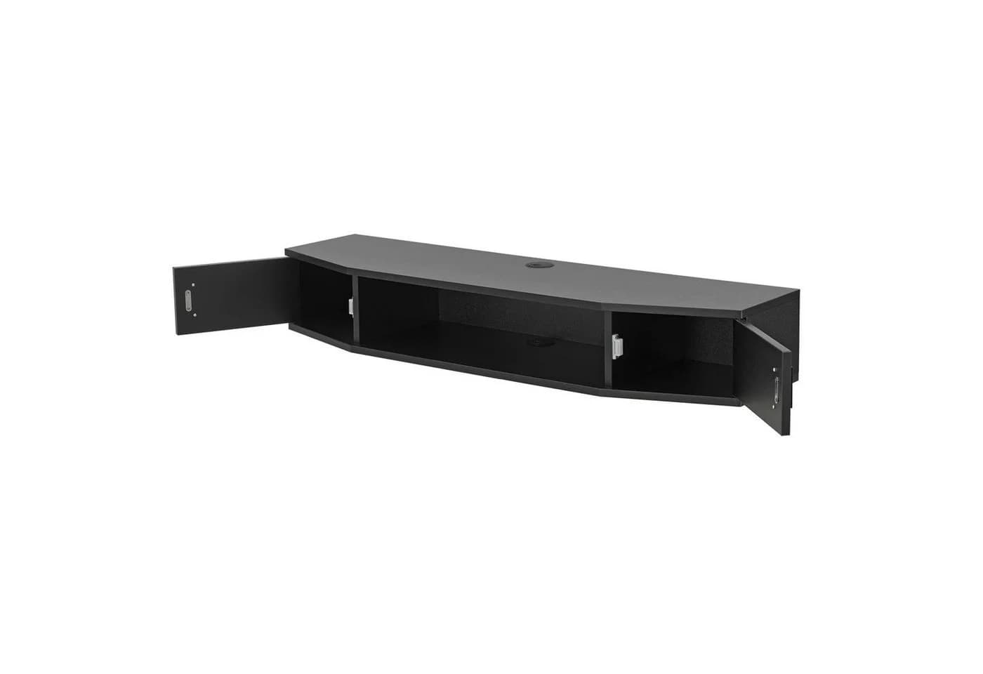 en.casa TV-Regal Tørring Schwarz mit 2 Türen - Bild 4