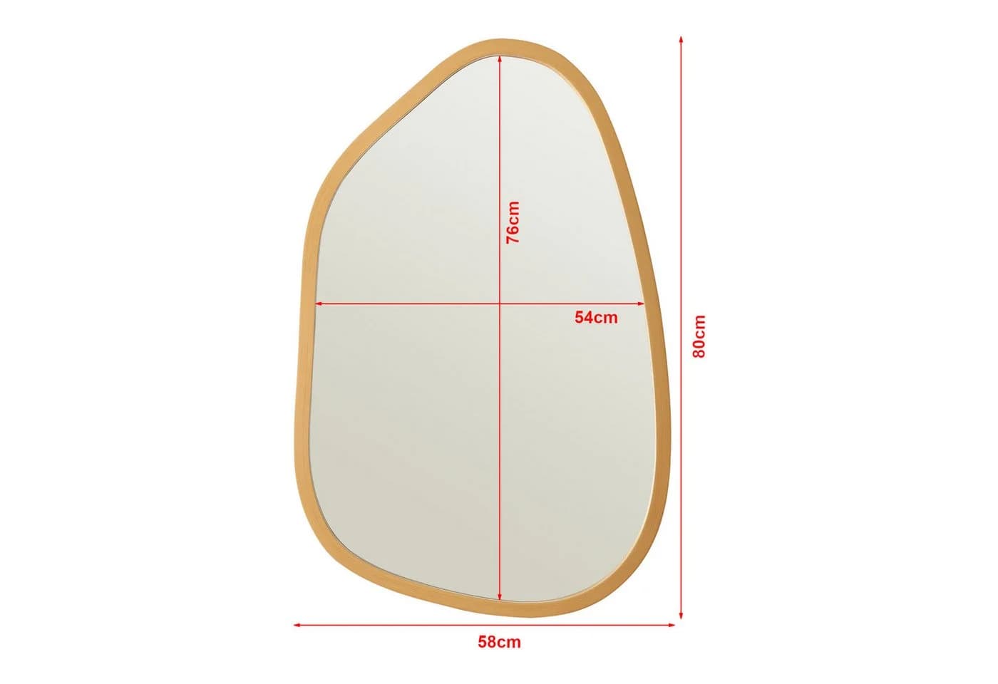 en.casa Wandspiegel Filiano Gold Asymmetrisch - Bild 5