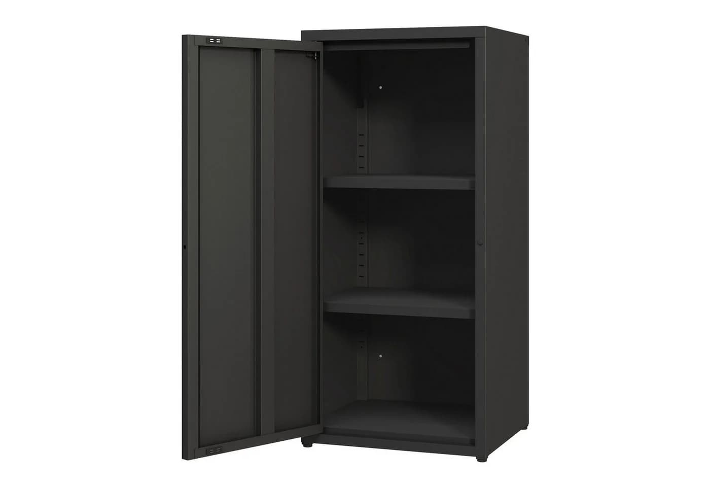 en.casa Mehrzweckschrank Burlöv Schwarz mit 1 Tür und 2 Ablagen - Bild 5