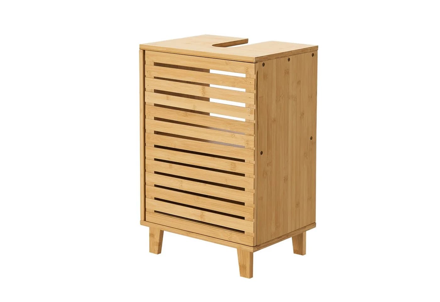 en.casa Waschbeckenunterschrank Bambus Natur