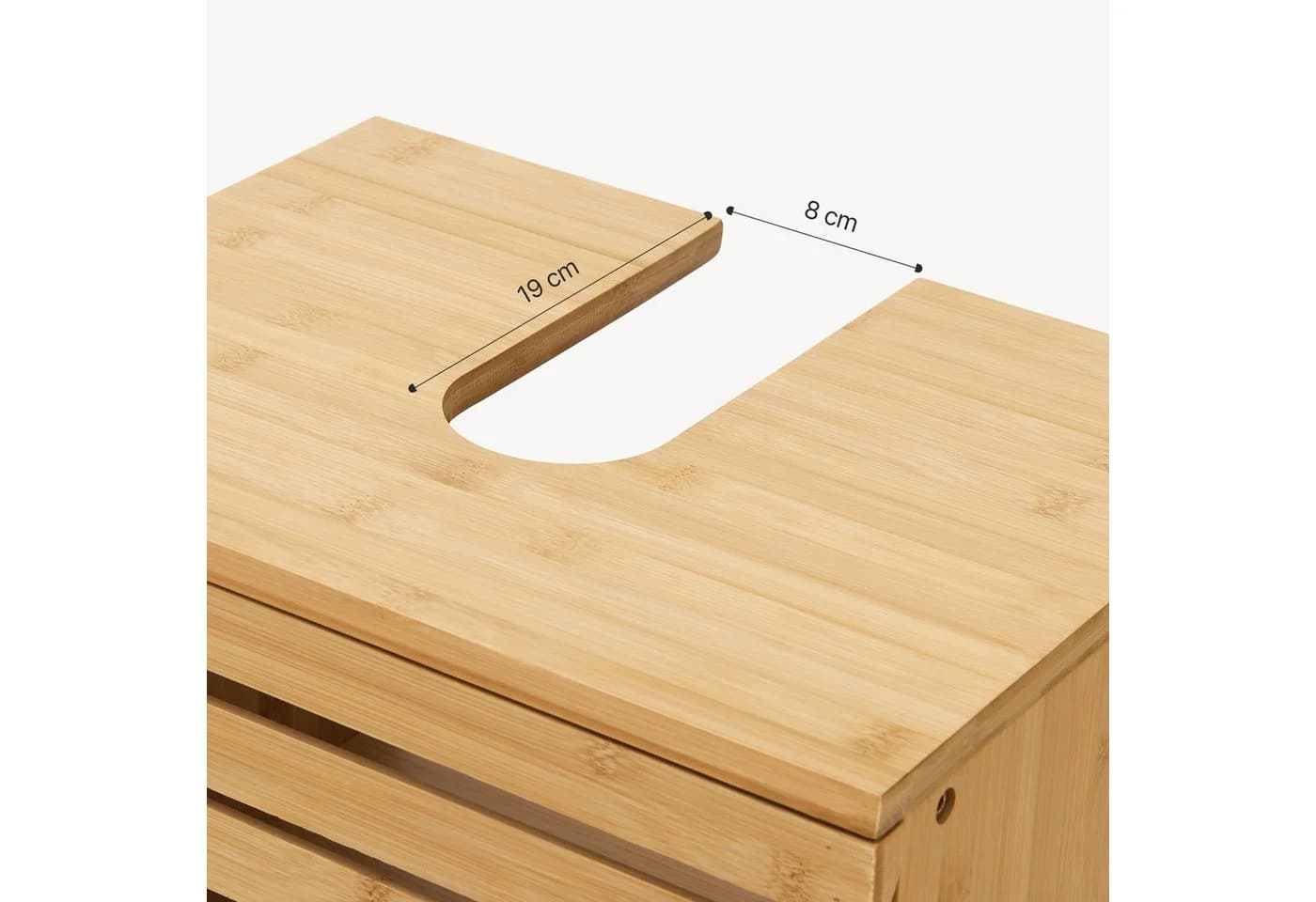 en.casa Waschbeckenunterschrank Bambus Natur - Bild 4
