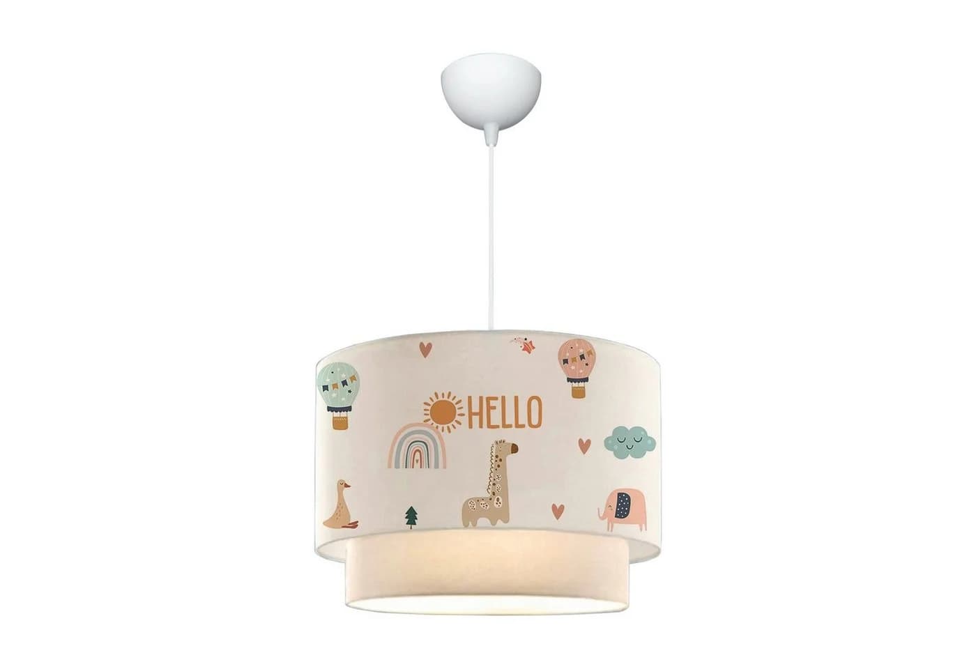 lux.pro Pendelleuchte Kinderzimmer Giraffe Höhenverstellbar Weiß - Bild 2