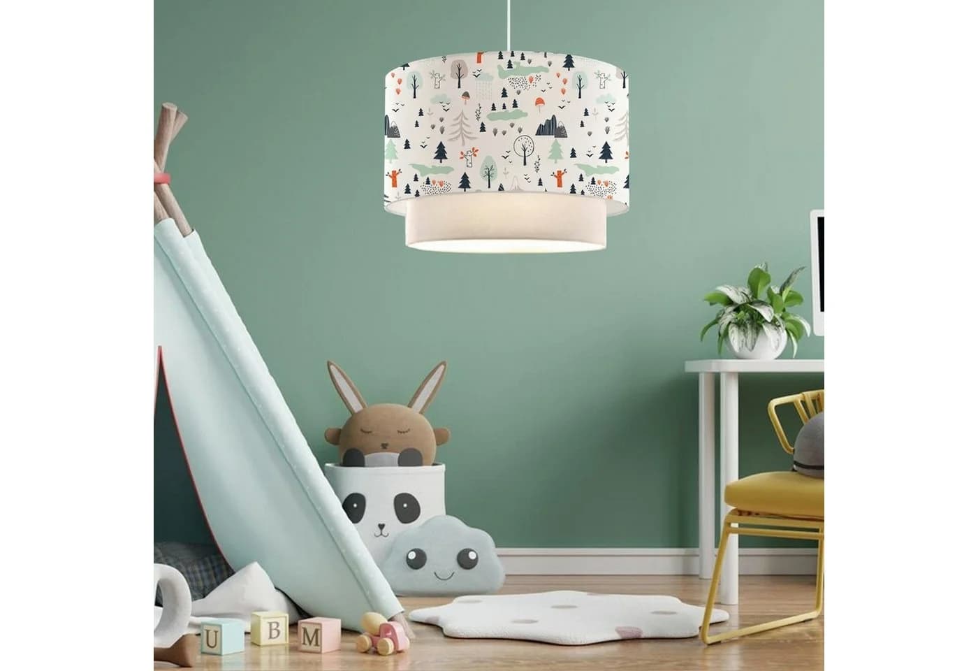 lux.pro Pendelleuchte Lurgan höhenverstellbar Weiß Baum Motiv