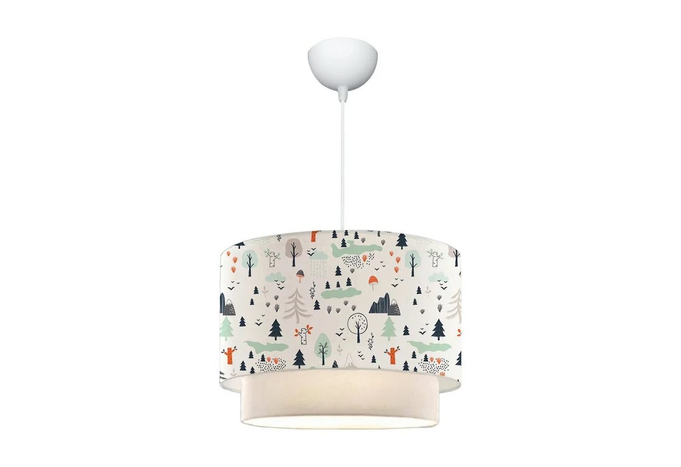 lux.pro Pendelleuchte Lurgan höhenverstellbar Weiß Baum Motiv - Bild 2