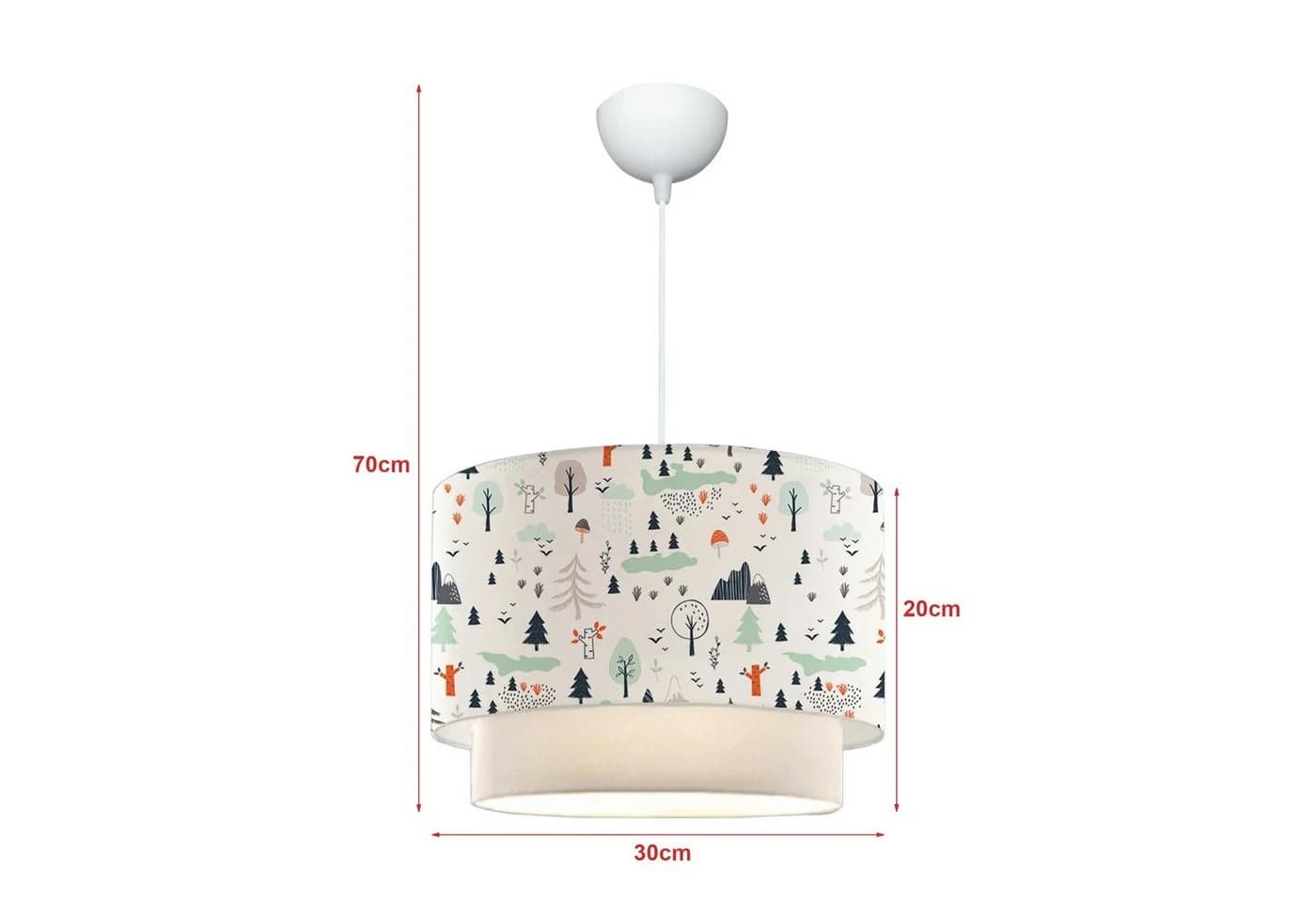 lux.pro Pendelleuchte Lurgan höhenverstellbar Weiß Baum Motiv - Bild 3