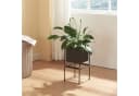 en.casa Blumenständer Sveio Schwarz Metall mit Pflanzkasten Bild 1