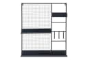 en.casa Wandgitter "Westre" Schwarz Metall mit Ablage & Haken Bild 4