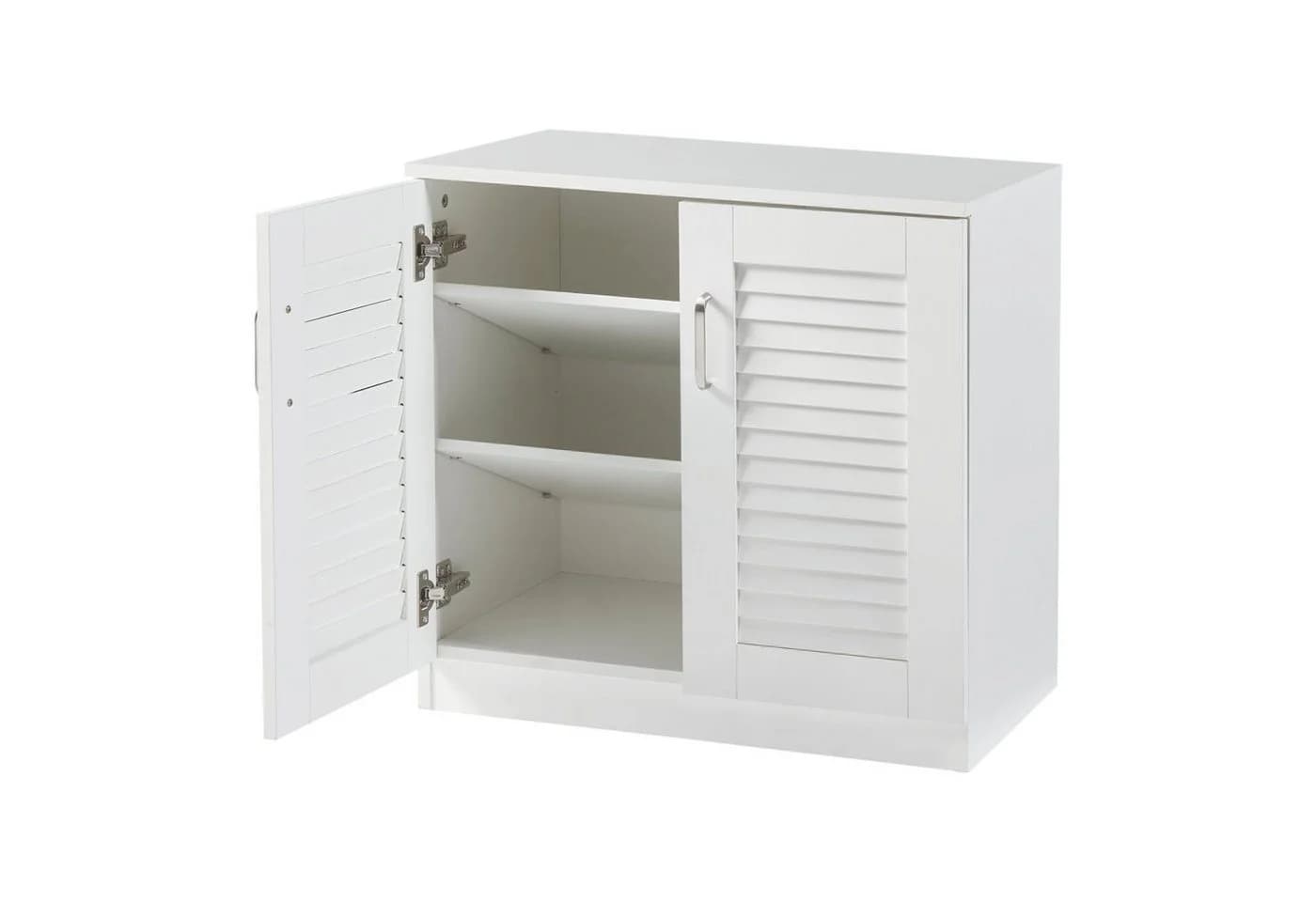 en.casa Schuhschrank Løten Weiß mit 2 Türen - Bild 5