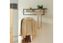 en.casa Wandgarderobe Evje mit Ablage und Kleiderstange Eicheoptik/Schwarz Bild 4