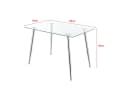 en.casa Esstisch Hyrynsalmi Glastisch Chrom Bild 3