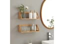 en.casa Wandregal-Set 2-tlg. Bambus Natur Modern Bild 1