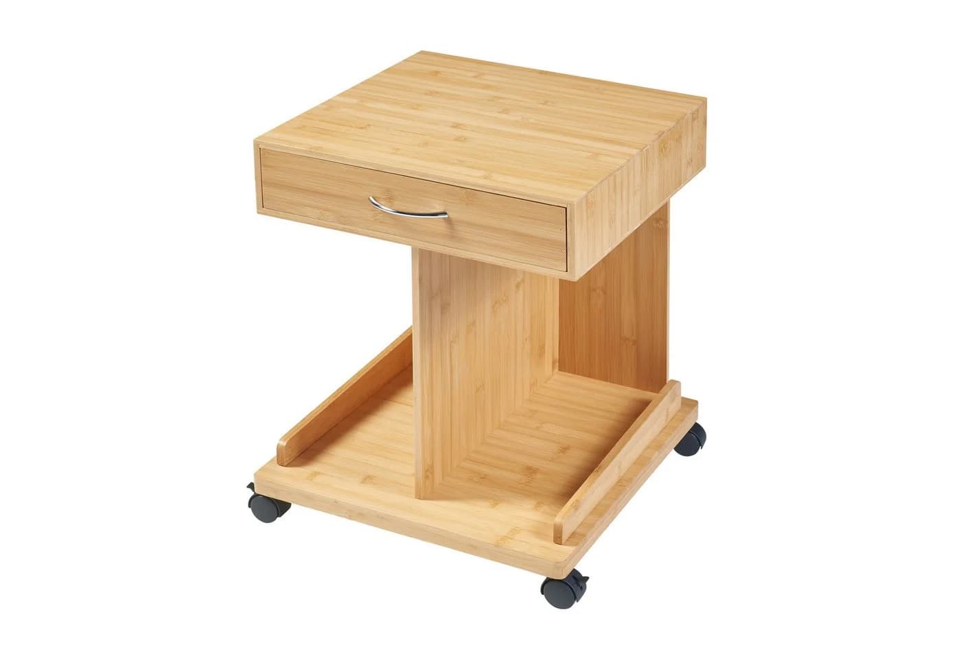 en.casa Beistelltisch Bambus Beige mit Schublade - Bild 4