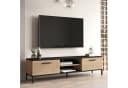 en.casa TV-Schrank Lempäälä Eiche/Schwarz mit 2 Schranktüren Bild 2