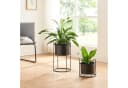 en.casa Blumenständer 2er Set Orsa Schwarz Metall Bild 1