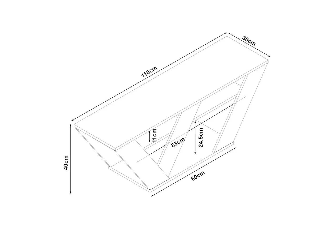 en.casa Fernsehtisch Nome Eicheoptik Modernes Design - Bild 3