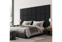 neu.haus Wandkissen Set 3-tlg. Schwarz Textil Wandpolster Bild 1