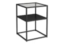 en.casa Beistelltisch Solund Stahl Glas Schwarz Matt Bild 2