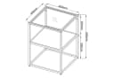 en.casa Beistelltisch Solund Stahl Glas Schwarz Matt Bild 4