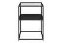 en.casa Beistelltisch Solund Stahl Glas Schwarz Matt Bild 5