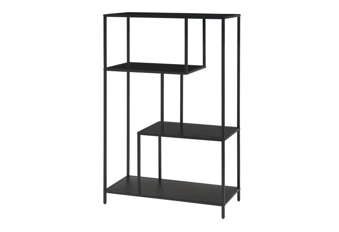 en.casa Bücherregal Reisjärvi 4 Fächer Stahl Schwarz - Bild 2