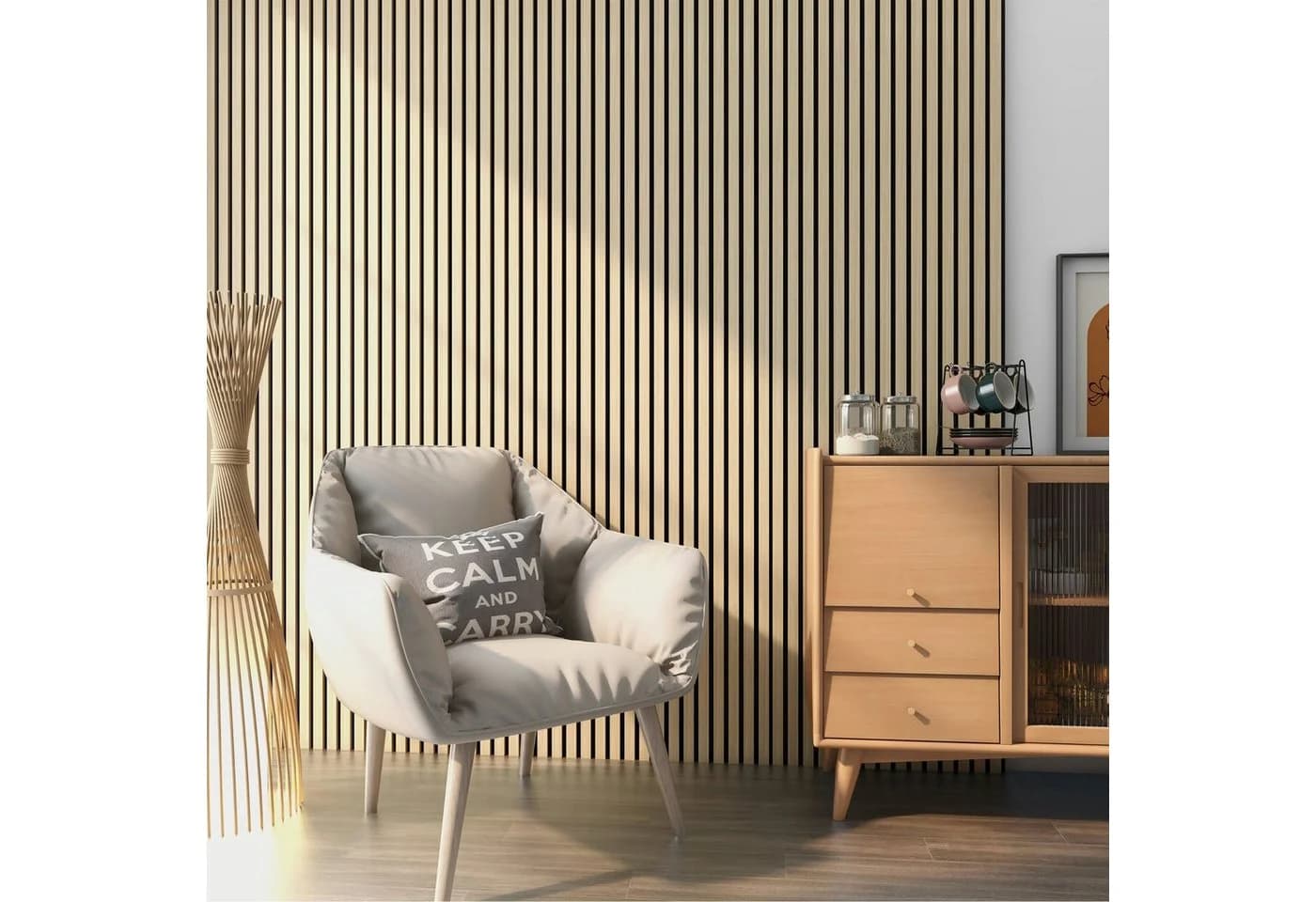 neu.holz 3D Wandpaneel Set 16-tlg. Vang Eiche Akustik - Bild 2