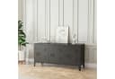 en.casa Sideboard »Kotka« Schwarz Metall 3 Türen Modern Bild 1