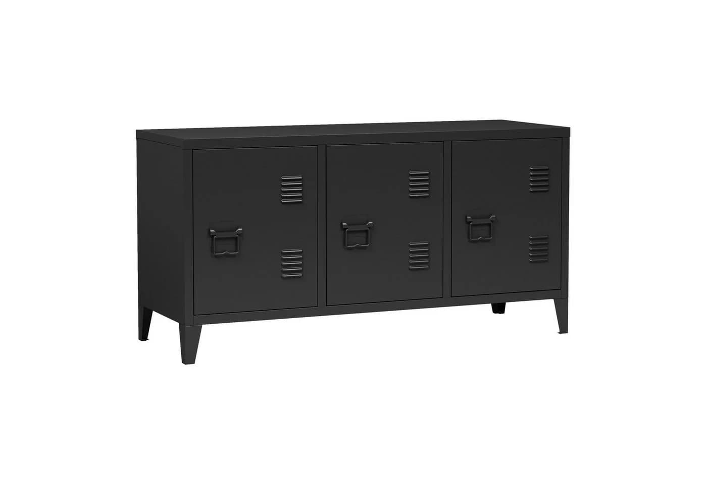 en.casa Sideboard »Kotka« Schwarz Metall 3 Türen Modern - Bild 2