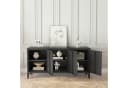 en.casa Sideboard »Kotka« Schwarz Metall 3 Türen Modern Bild 5