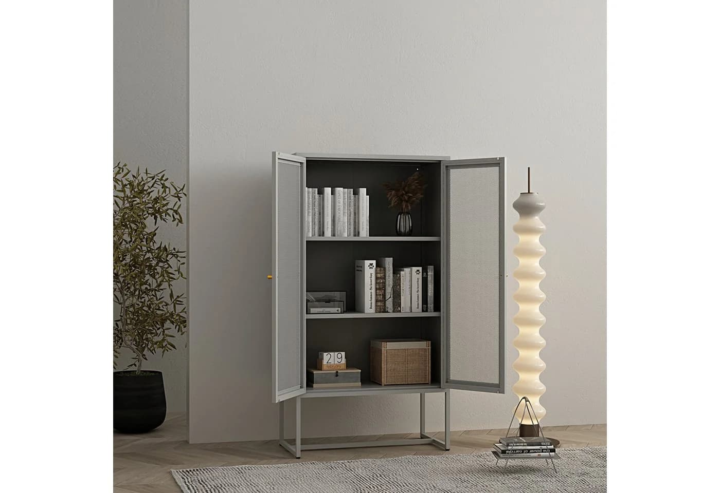 en.casa Aktenschrank Sund Metall Grau - Bild 4