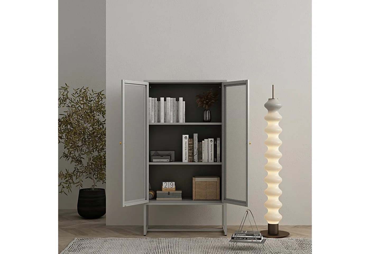 en.casa Aktenschrank Sund Metall Grau - Bild 5