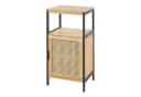 en.casa Badkommode Tervola Midischrank Bambus Schwarz Rattanoptik Bild 2