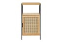 en.casa Badkommode Tervola Midischrank Bambus Schwarz Rattanoptik Bild 4