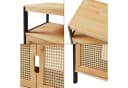 en.casa Waschbeckenunterschrank Tervola Schwarz/Bambus mit Ablage Bild 5