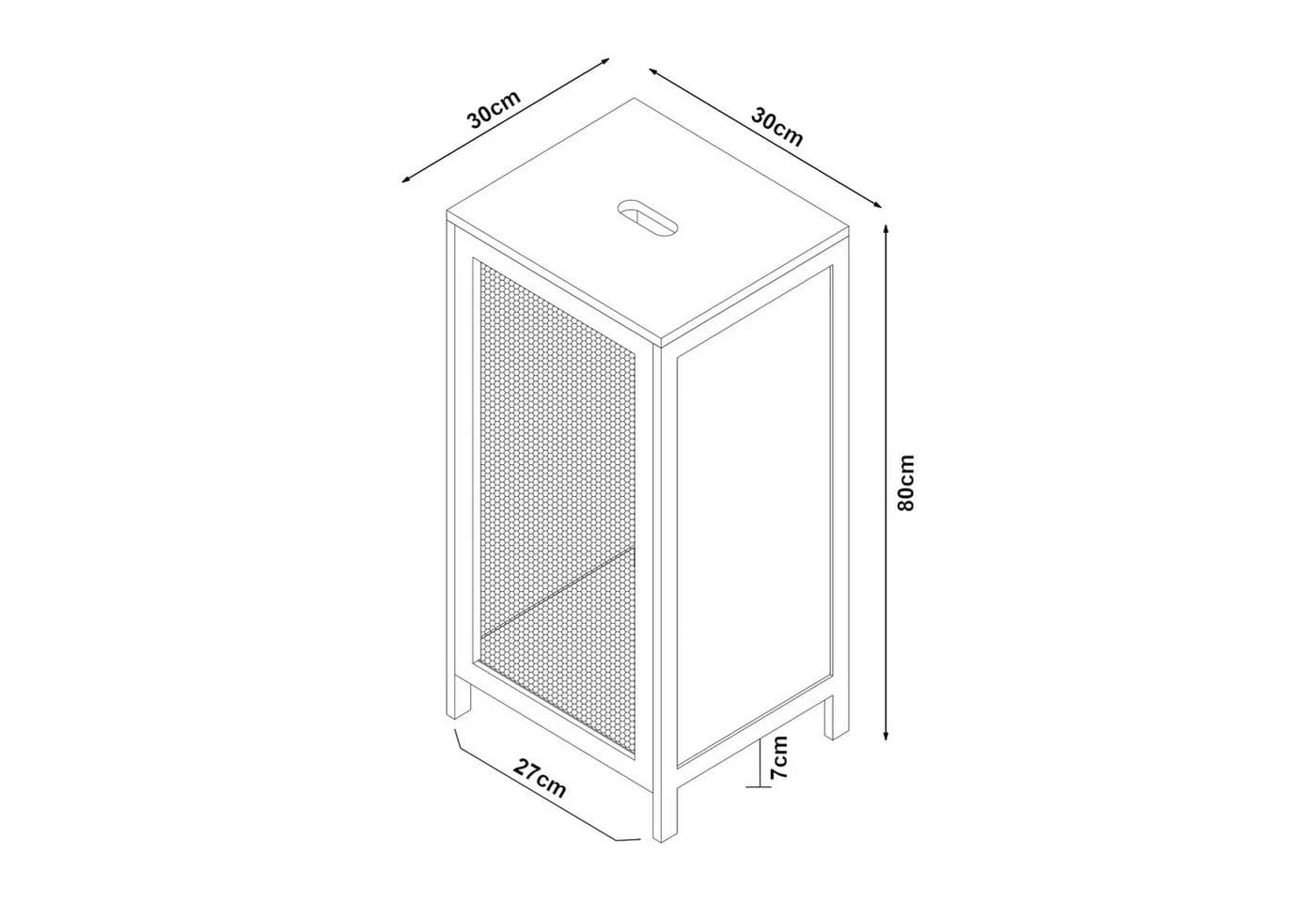 en.casa Wäschebox Tervola Schwarz Bambus Rattanoptik - Bild 4