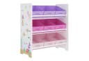 en.casa Kinderregal Boiro mit 9 Boxen Ozean-Motiv Rosa/Lila Bild 4