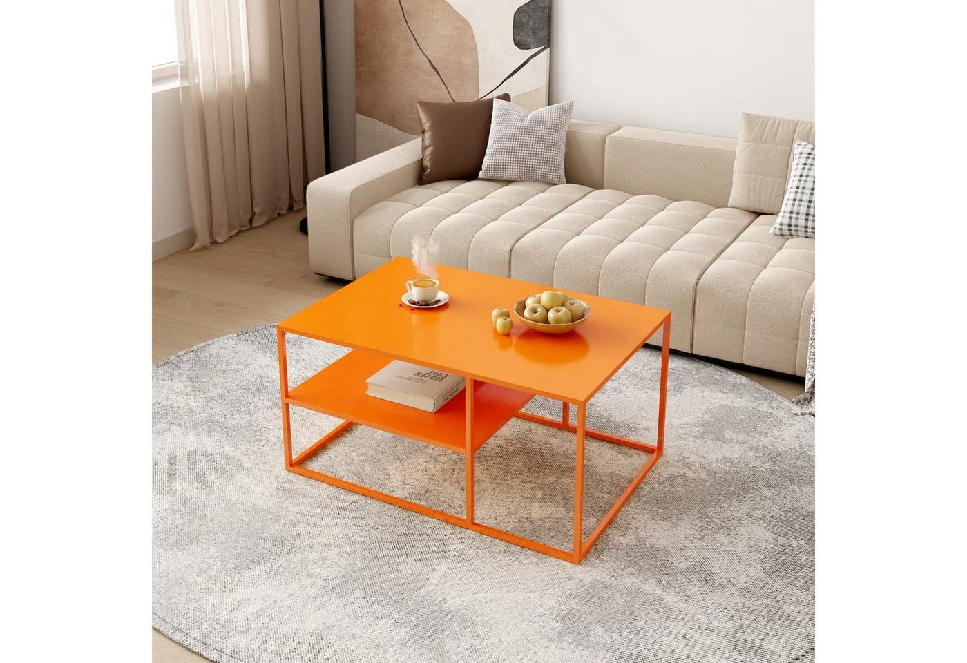 en.casa Couchtisch Solund Stahl Orange Modern - Bild 3