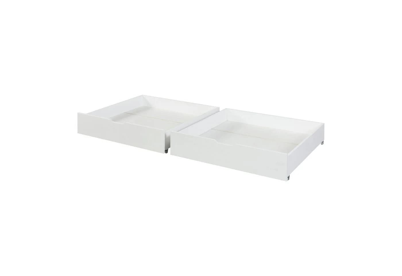 en.casa Unterbettkommode Set 2er Ydre Weiß mit Rollen - Bild 2