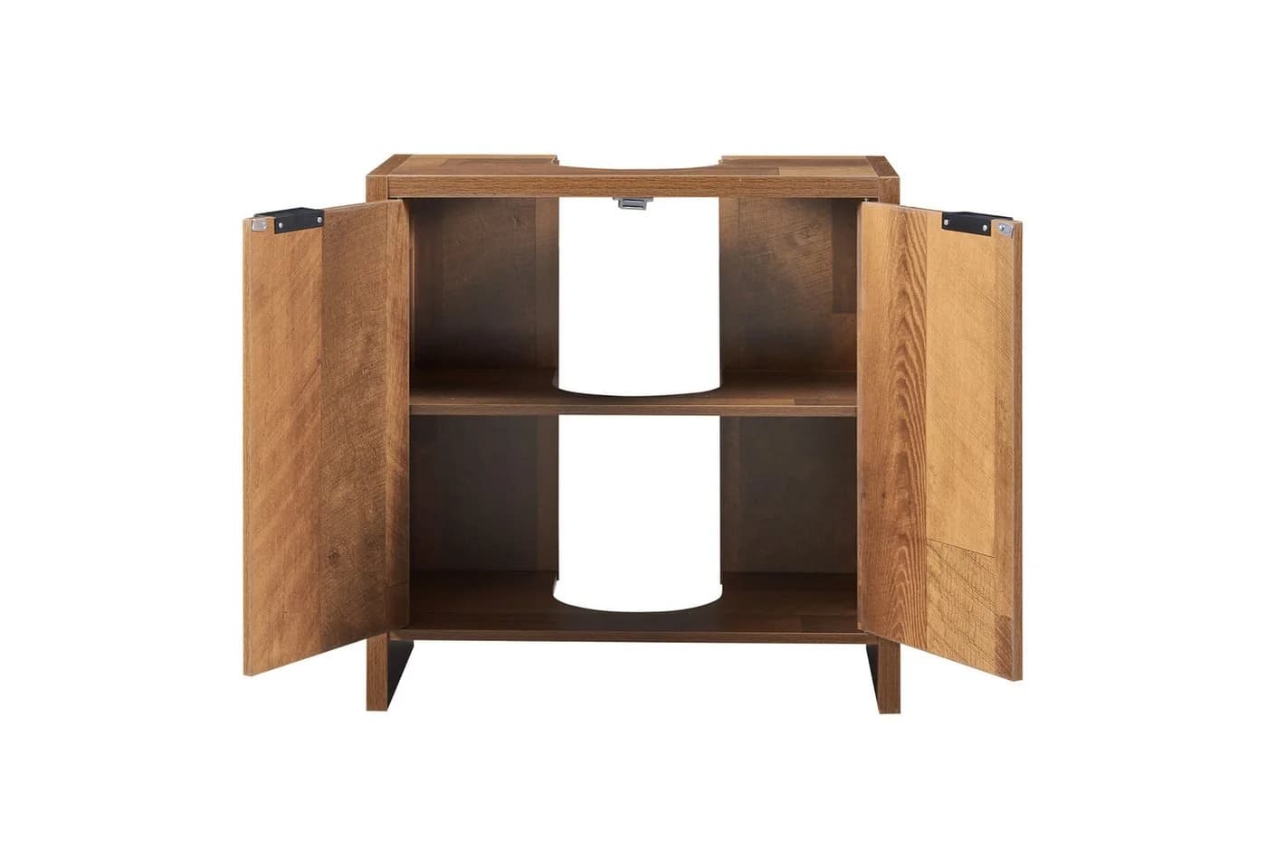 en.casa Waschbeckenunterschrank Namsskogan 60x60x30cm Walnussoptik - Bild 5