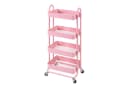 en.casa Küchenwagen Pyhäntä Stahl 4 Ebenen Rosa Bild 2