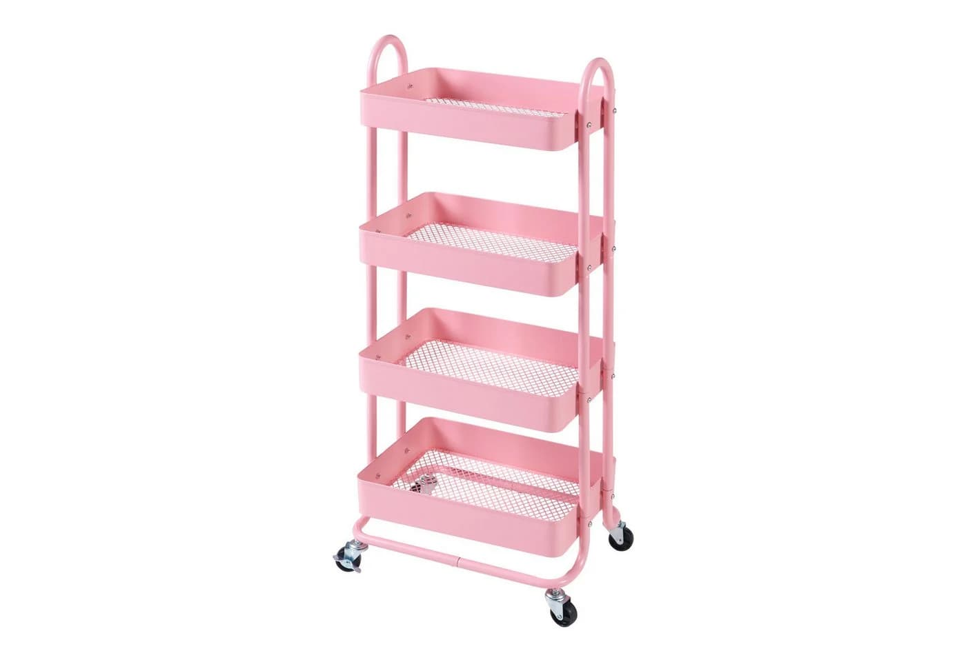 en.casa Küchenwagen Pyhäntä Stahl 4 Ebenen Rosa - Bild 2