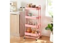 en.casa Küchenwagen Pyhäntä Stahl 4 Ebenen Rosa Bild 3