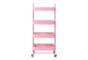 en.casa Küchenwagen Pyhäntä Stahl 4 Ebenen Rosa Bild 5