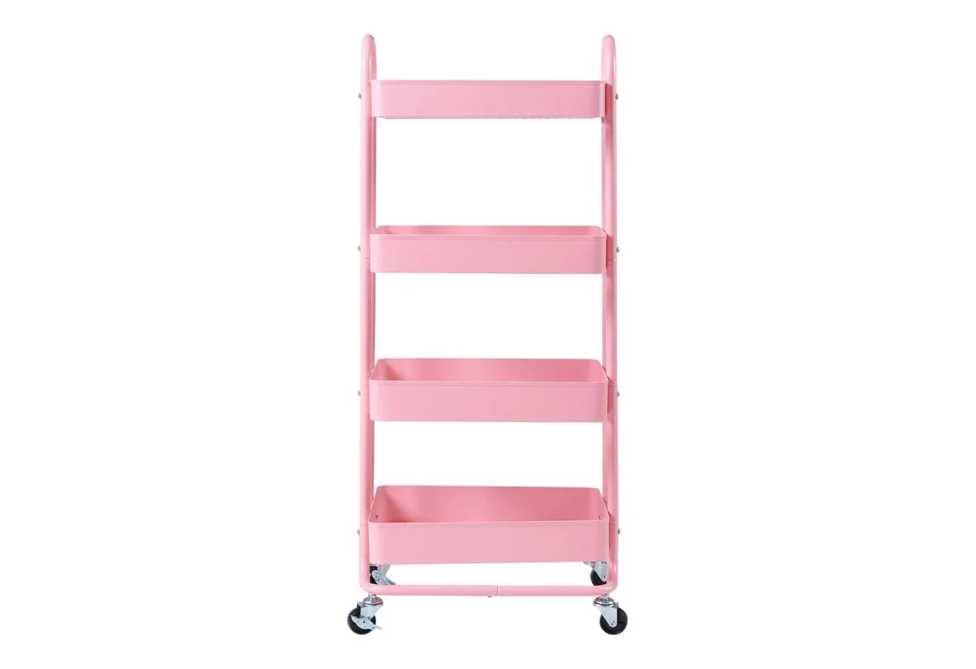 en.casa Küchenwagen Pyhäntä Stahl 4 Ebenen Rosa - Bild 5
