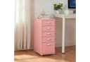 en.casa Rollcontainer »Kökar« 5 Schubladen Rosa Bürowagen Bild 1