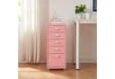 en.casa Rollcontainer »Kökar« 5 Schubladen Rosa Bürowagen Bild 3