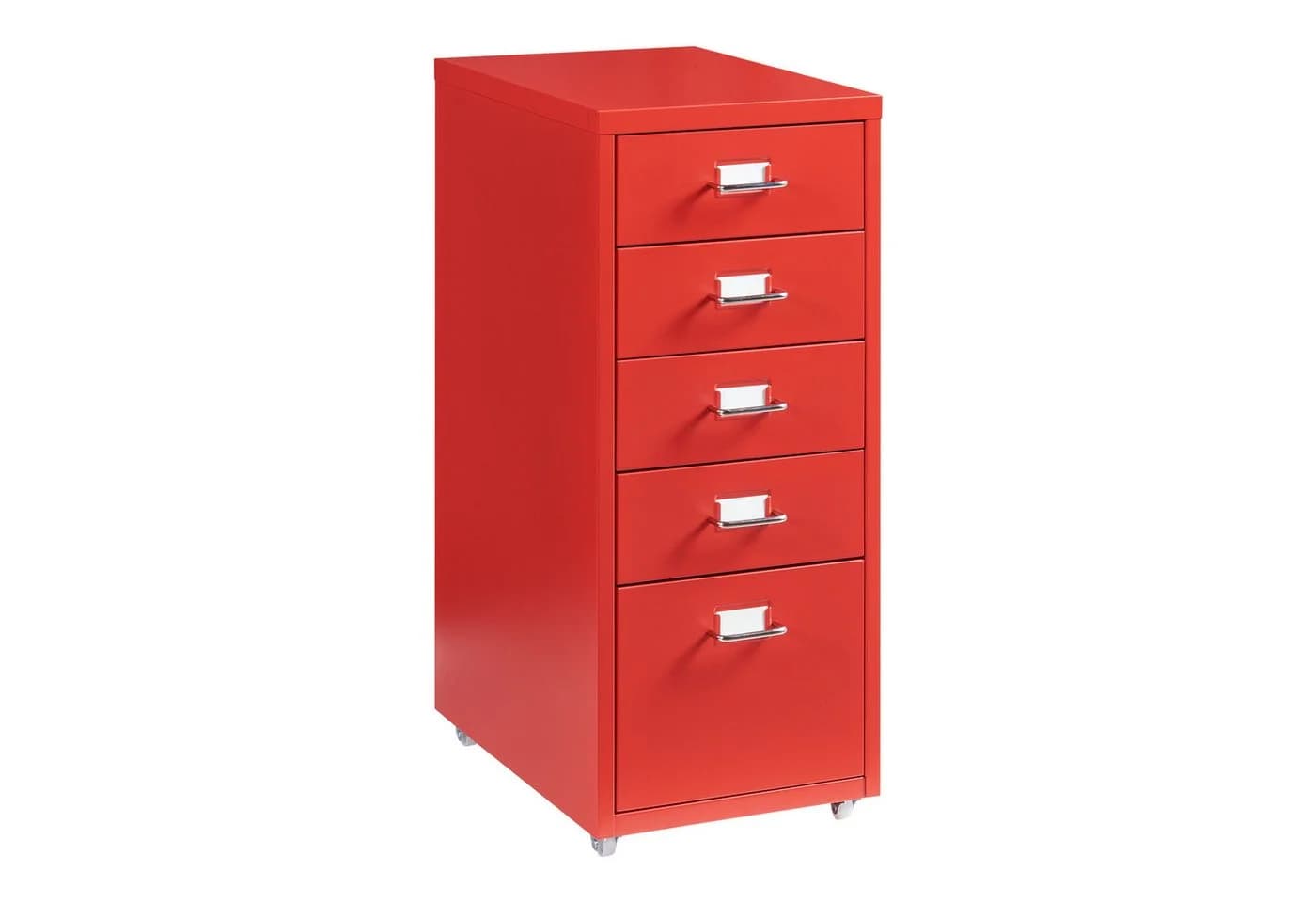 en.casa Rollcontainer »Kökar« mit 5 Schubladen Rot - Bild 2
