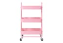 en.casa Küchenwagen Pyhäntä Stahl 3 Ebenen Rosa Bild 5