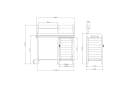 casa.pro Pflanztisch Alessano mit Schrank Tannenholz Bild 4
