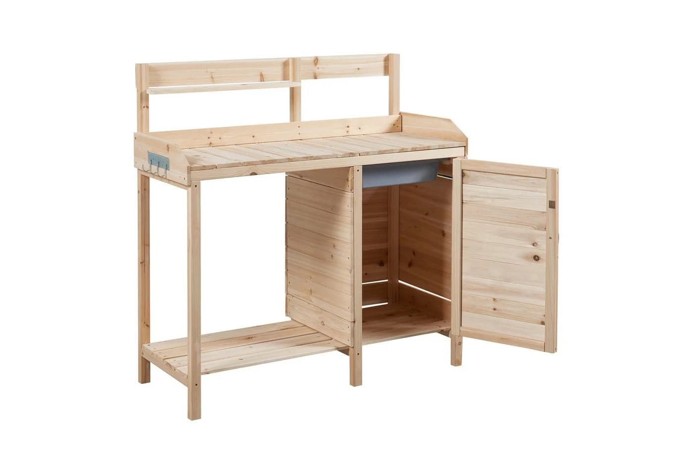 casa.pro Pflanztisch Alessano mit Schrank Tannenholz - Bild 5